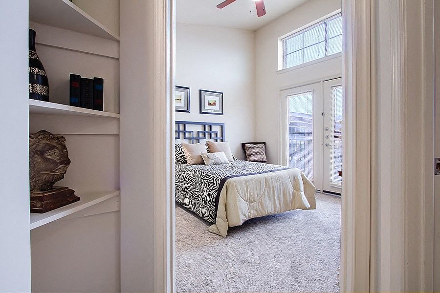 Balcony / patio and linen closets off of bedrooms available