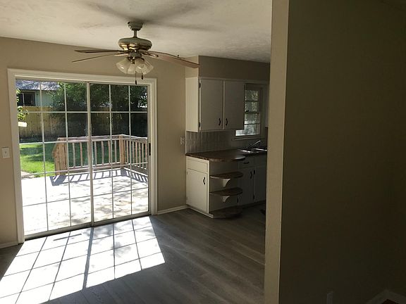 Dining Room with large glass patio door