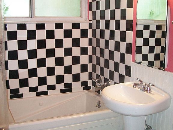 Bathroom with designer wash basin
