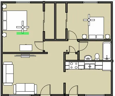 Floor plan 2 Bedroom