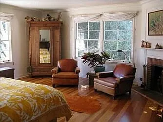 Master bedroom with fireplace