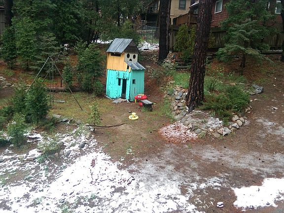 view of yard from deck