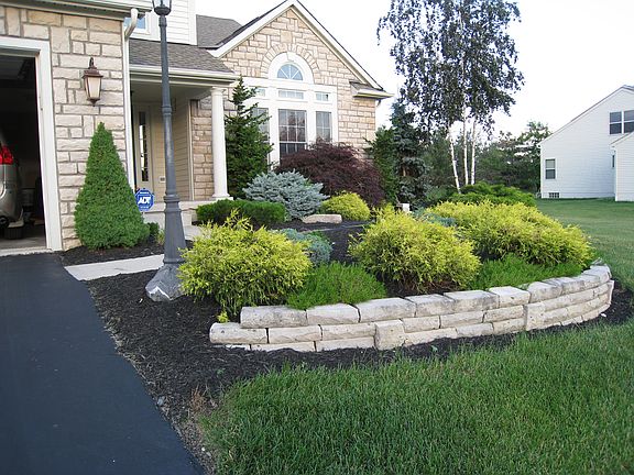Raised Beds with Stone Wall