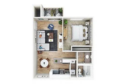Floor plan ONE BEDROOM