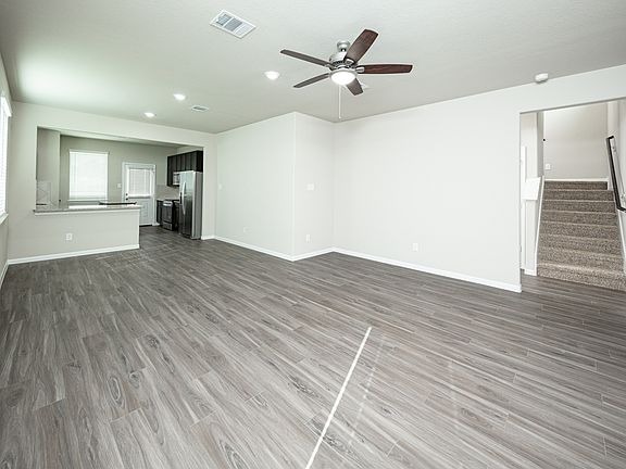 Family Room to Kitchen and Dining Area