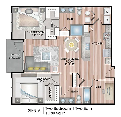 Floor plan Siesta with Den