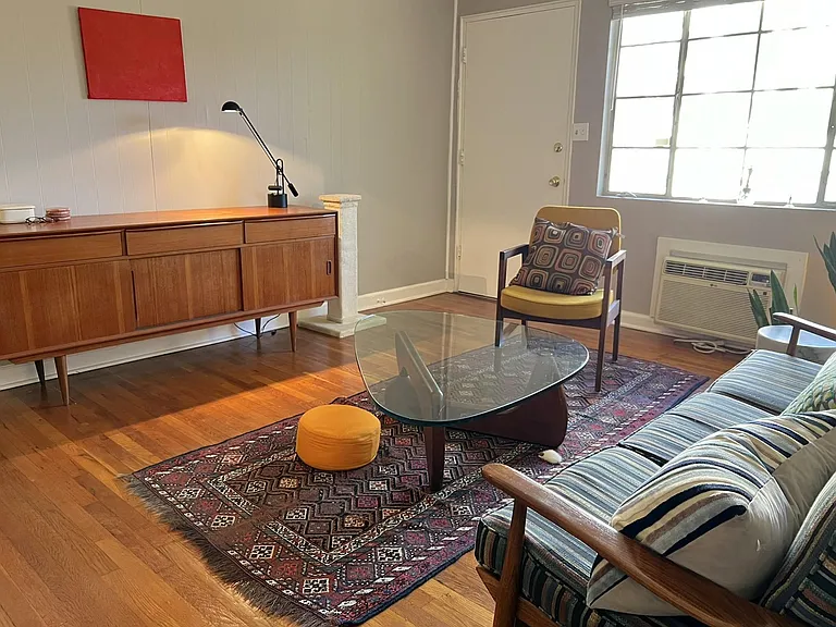 Living room with front entrance