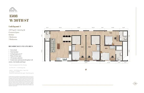 Floor plan Private room at 1508 W 30th St Unit 1- 4b4b