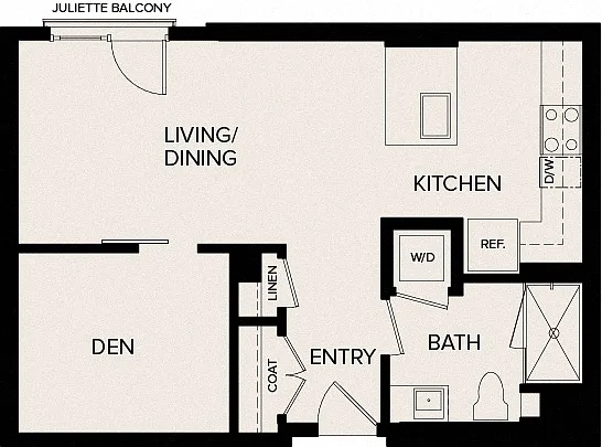 Floor plan 1A Den