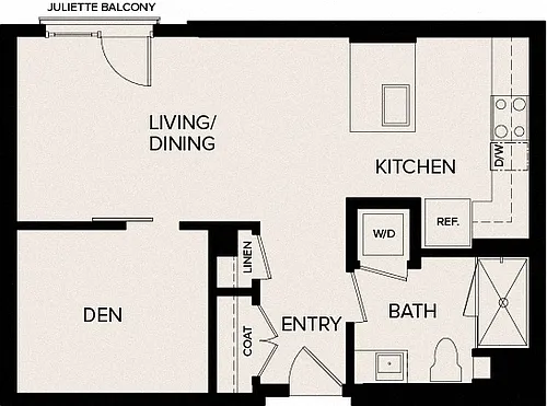Floor plan 1A Den
