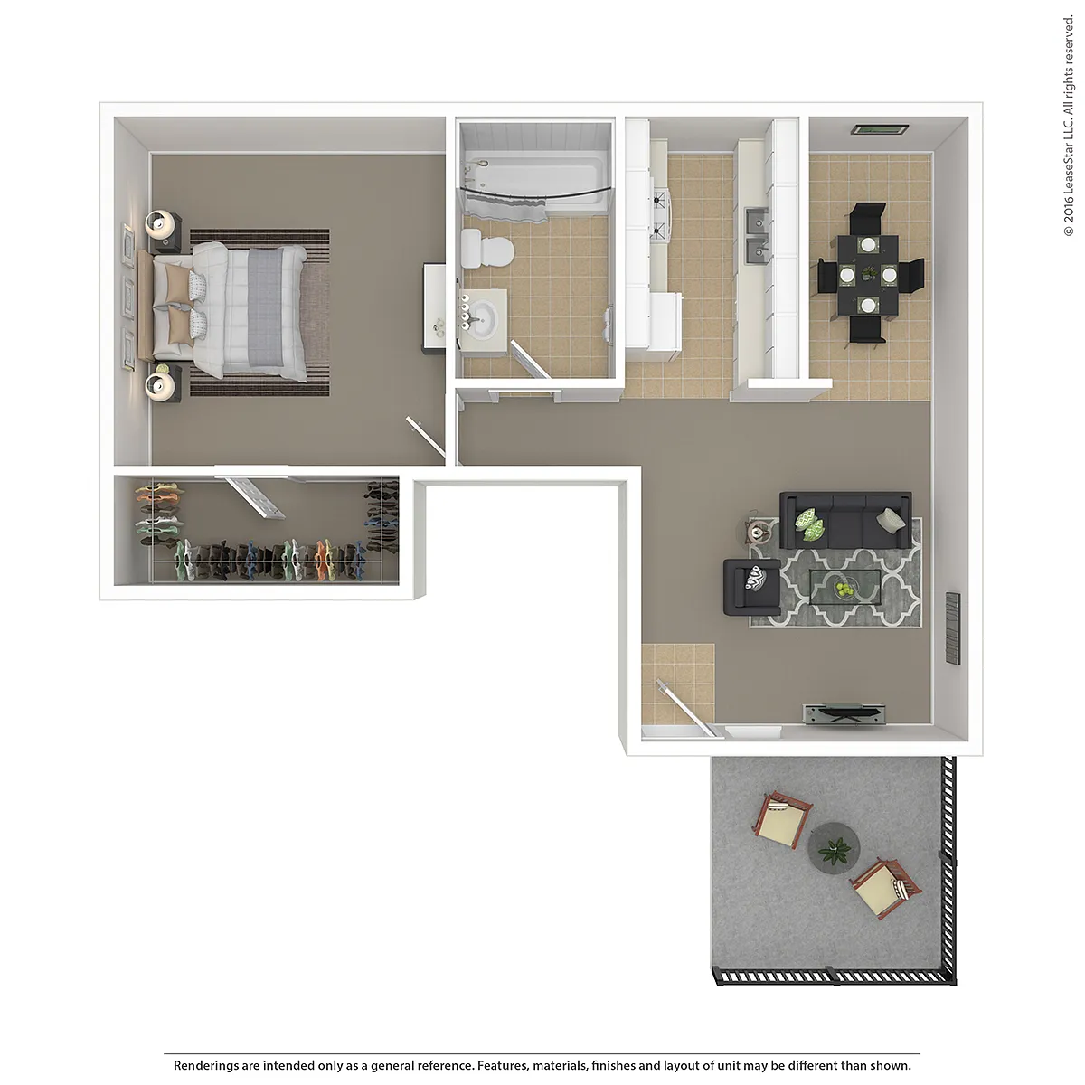 Floor plan Large 1 Bed 1 Bath Bungalow
