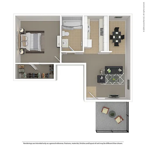 Floor plan Large 1 Bed 1 Bath Bungalow