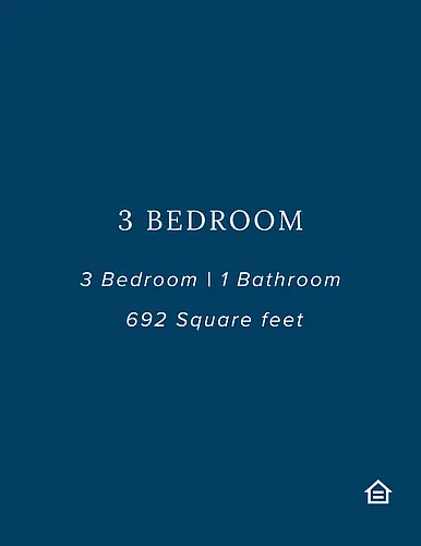 Floor plan 3 Bedroom 1 Bath