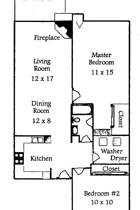 Floor plan 2B 1B