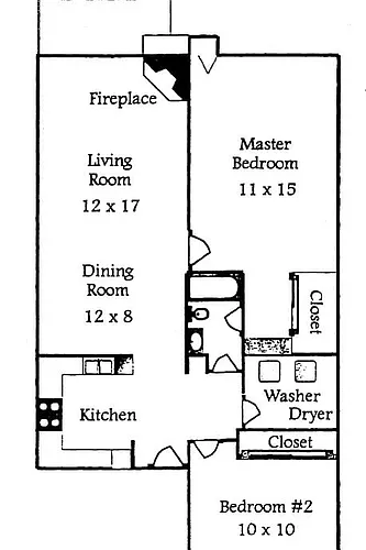 Floor plan 2B 1B