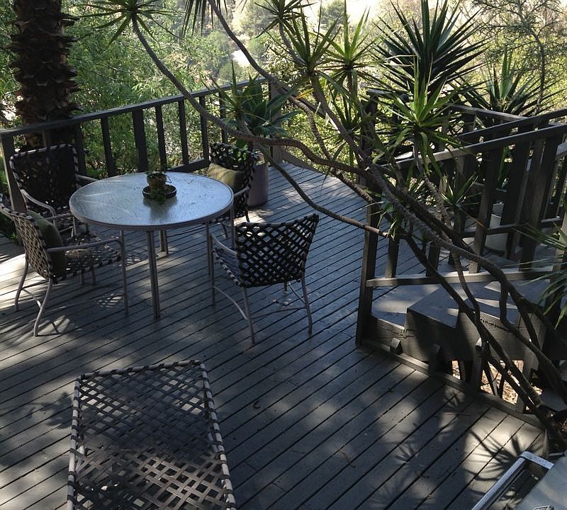 Outdoor deck mountain views