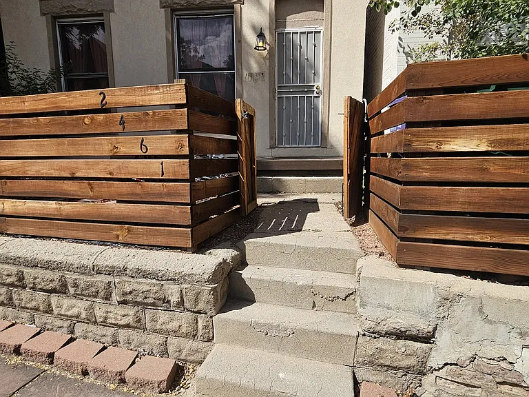 Front entrance to home with secure gate