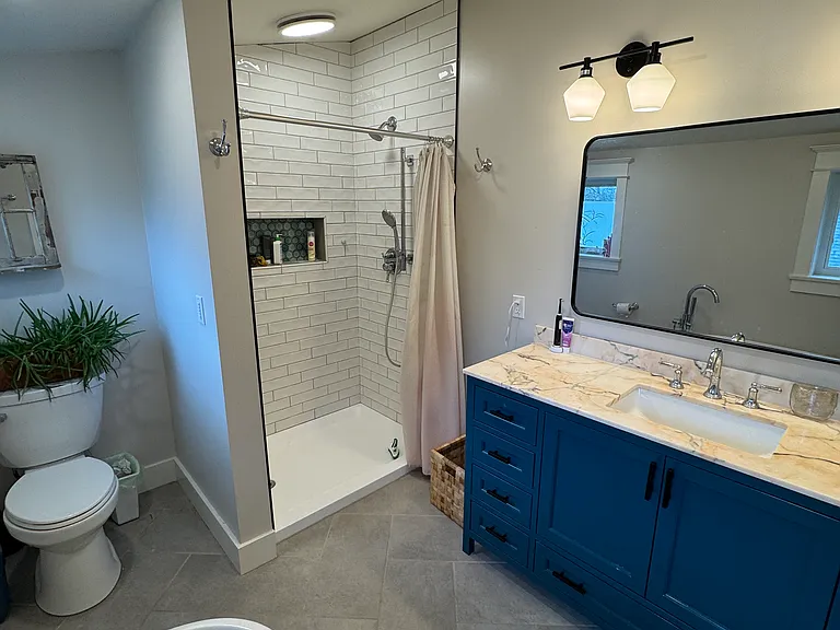 custom bath vanity with lots of storage