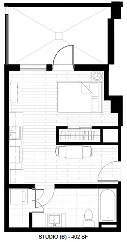 Floor plan Studio B