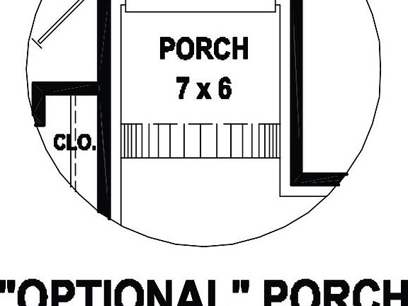 Parker II Floorplan Optional Porch Elevation B