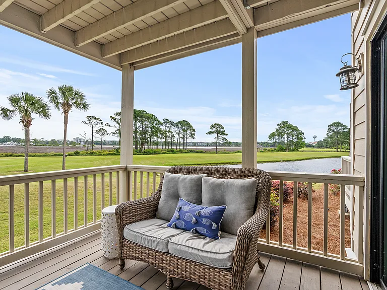 Covered deck with ample seating