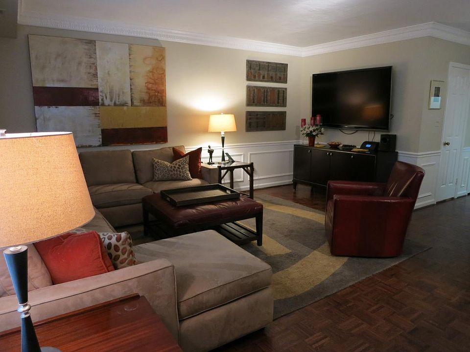 60" flat screen in living room