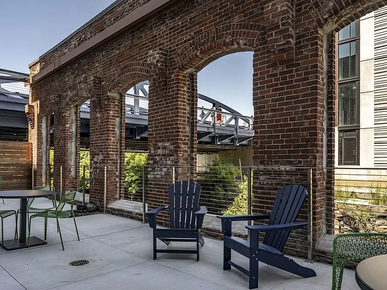 Canal-Side Patio With Chairs