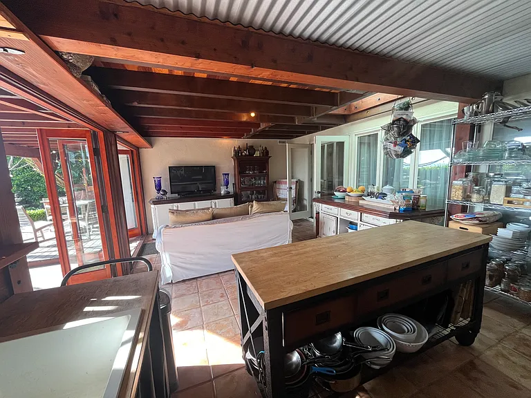 From kitchen view of Redwood Room