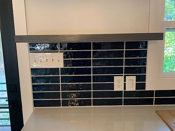 Quartz throughout! Solid oak shelves