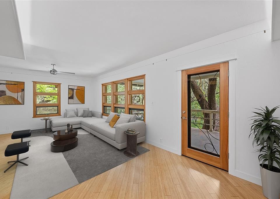 Open and light with lots of windows Virtually staged