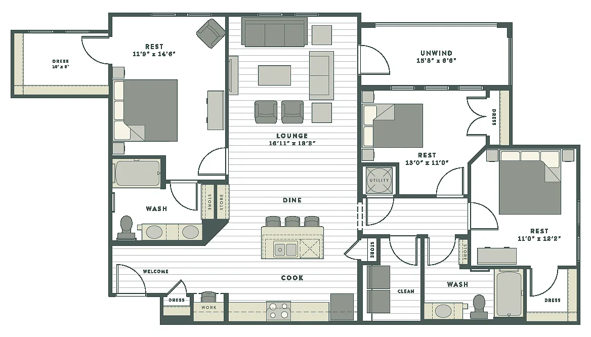 Floor plan The Gershwin