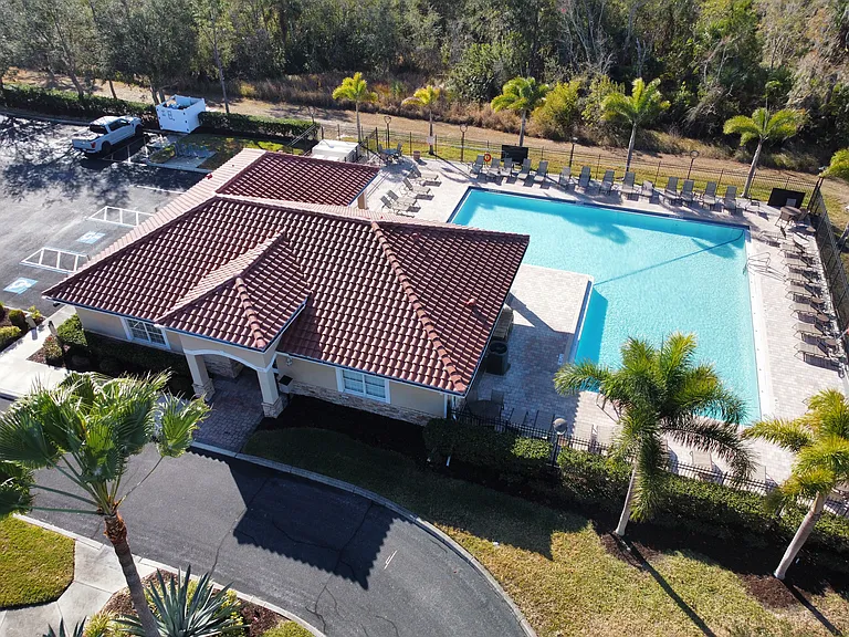 Community clubhouse and pool