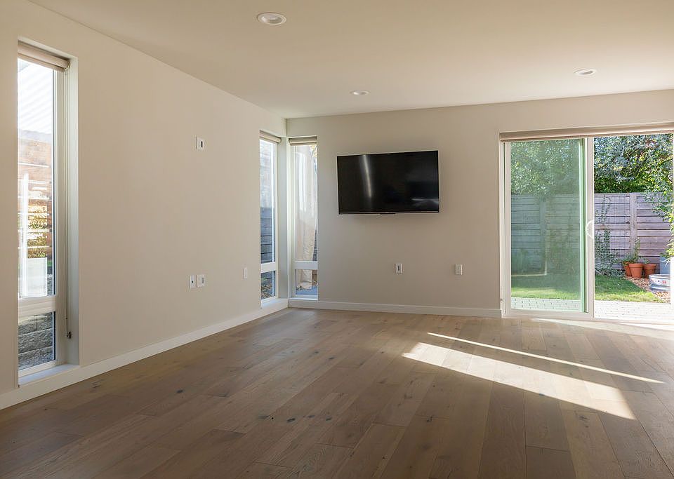 Living room opens onto custom designed garden space