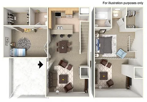 Floor plan 2X2 B