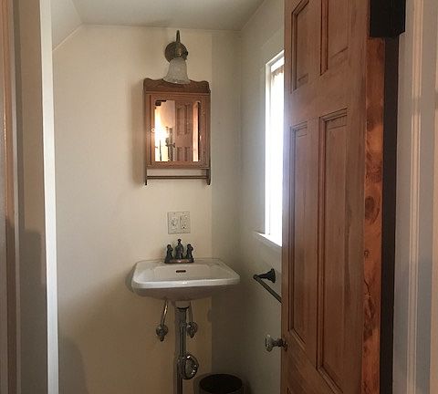 Entrance to the bathroom.