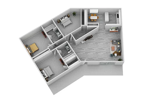 Floor plan 3 Bedroom 2 Bathroom