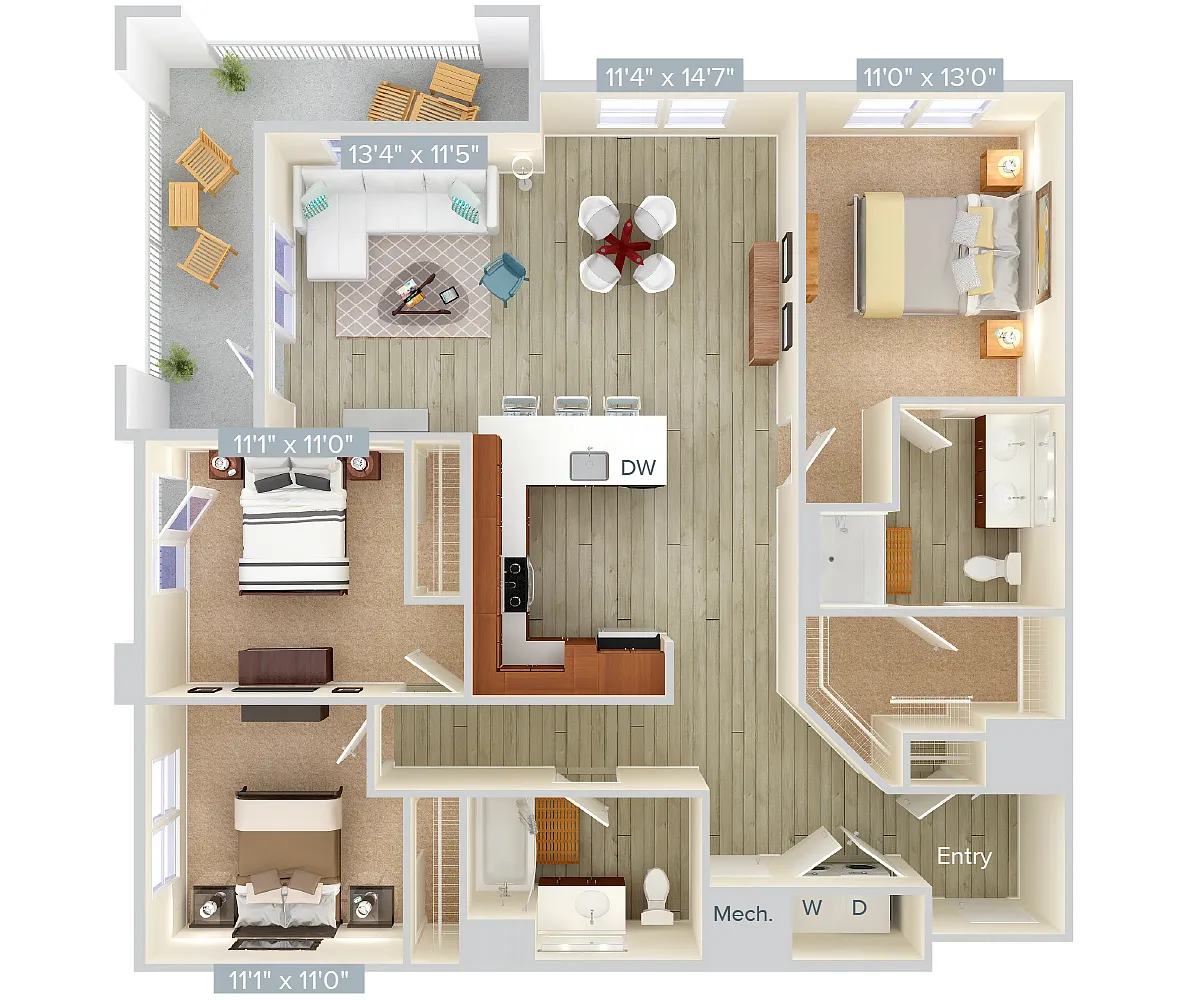 Floor plan C1-2-1415