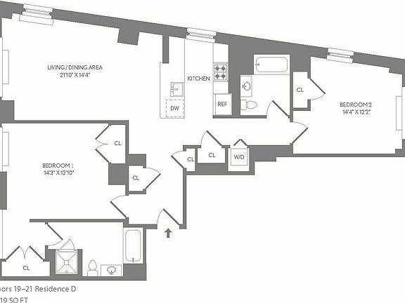 2nd image of 227 W 77th St APT 19D