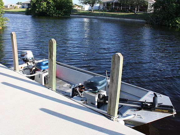 Fresh Water Canal With Boat