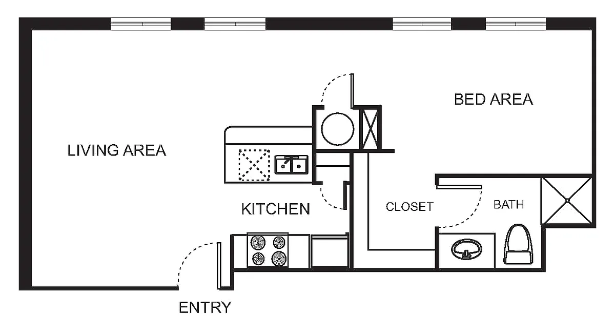 Floor plan Indi 2-B Studio