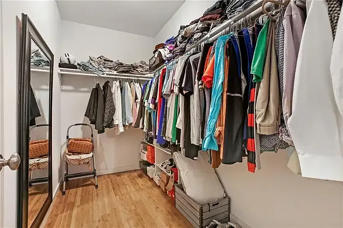 Walk in closet in Primary Bedroom.