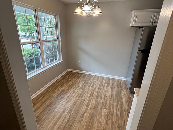 kitchen area, space for breakfast table