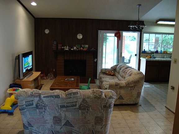 family room + fireplace