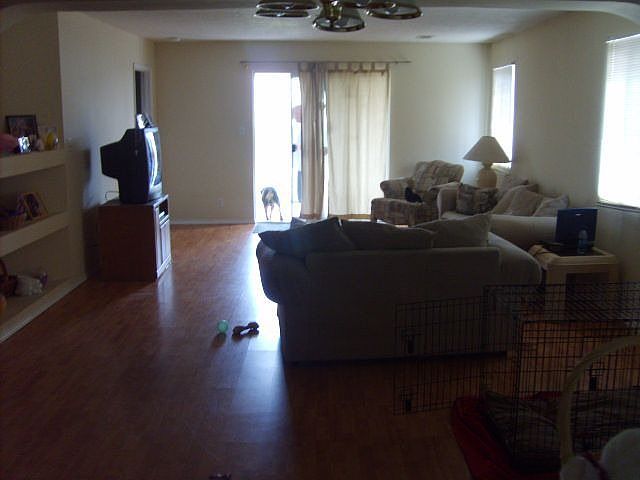 The living room and dinning room