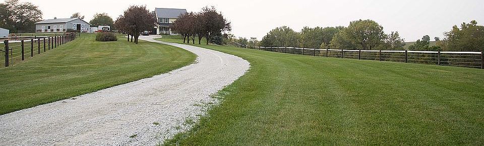 Driveway has new rock.