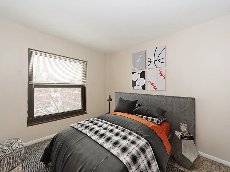 Large windows let in natural light throughout the home