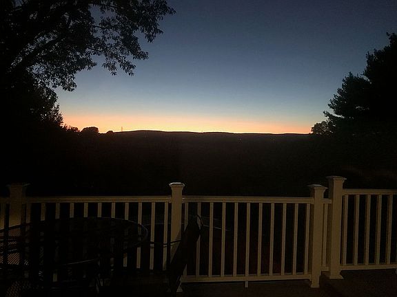 View of sunset from kitchen
