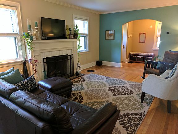 Living room fireplace