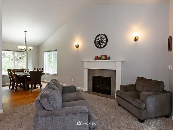 Living room and dining area