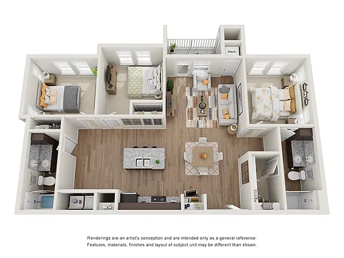 Floor plan 3 Bed - C1